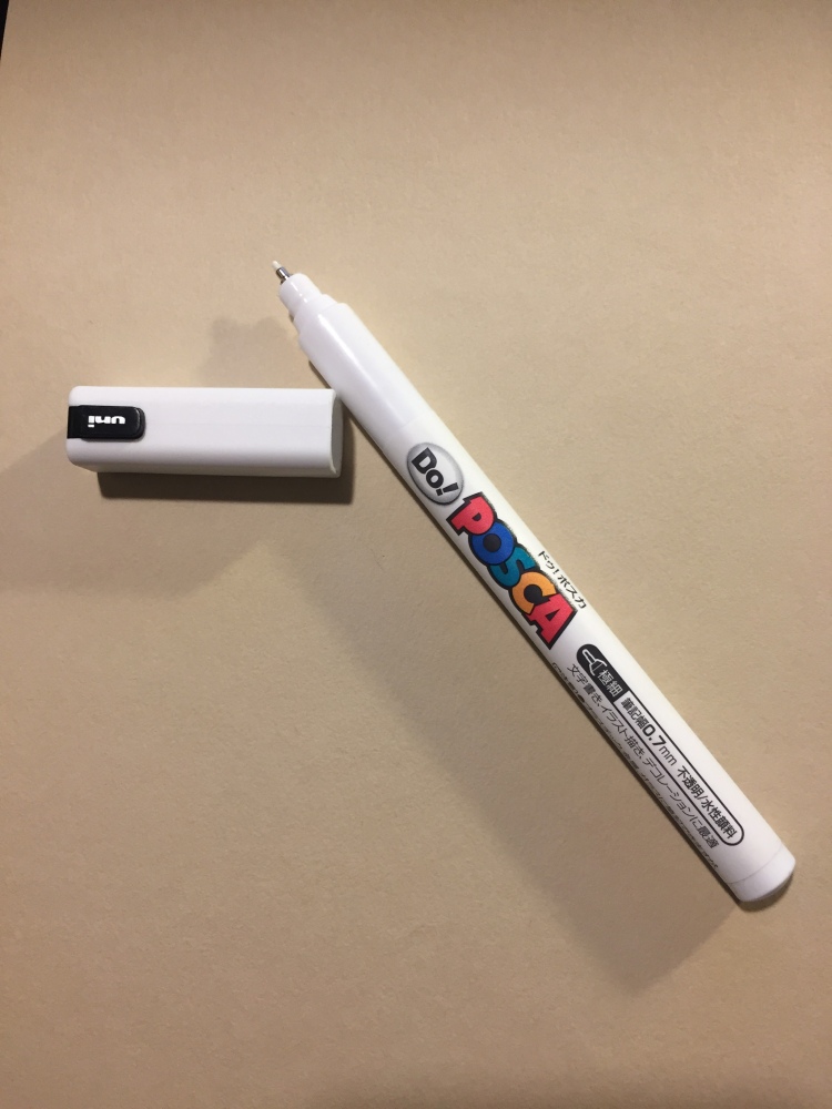 The posca white paint pen will always be a great finishing touch to dr