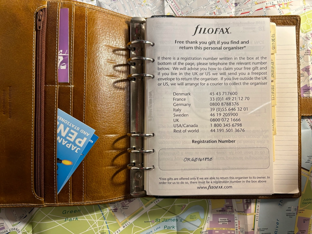 Ghosts of Planners Past: Filofax – Writing at Large